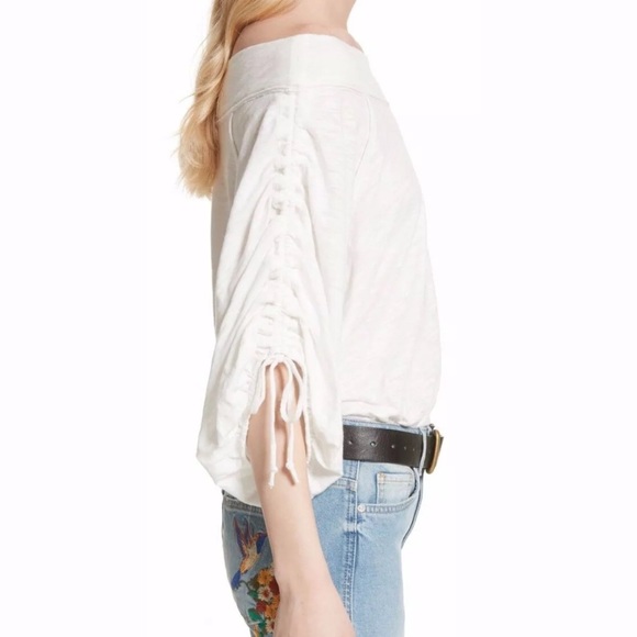 NWT Free People Ivory Bohemia Off The Shoulder Top - Picture 3 of 7